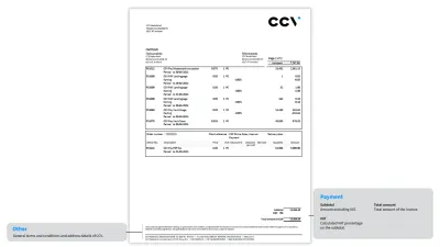 CCV invoice