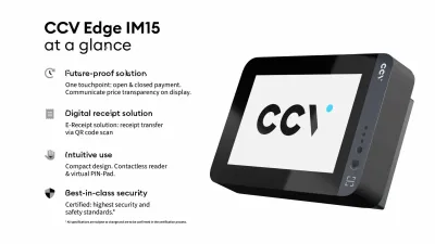 CCV Edge IM15 payment terminal at a glance