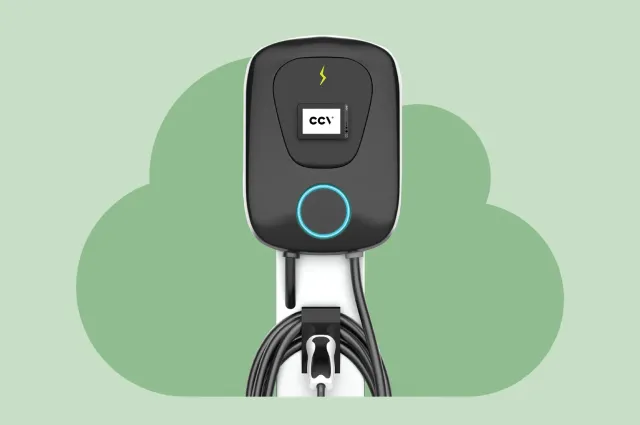 EV charging station infront of a cloud icon