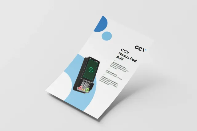 mockup leaflet CCV Nexus Pad A35